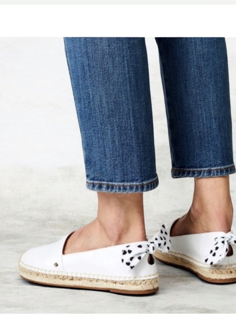 Kate Spade Grayson Espadrille White Loafers Size 9